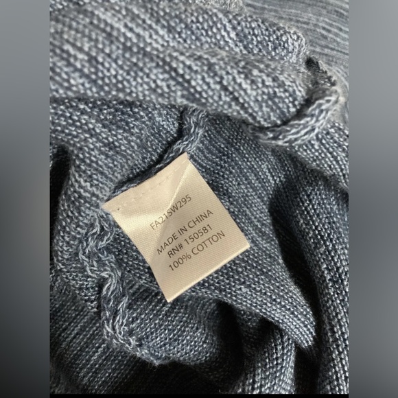 Flag & Anthem Mens 1/4 Zip Sweater Pullover Medium Blue Navy Mid-Weight Stretch - Picture 4 of 13